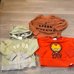 Star Wars and Marvel Kids Sweatshirt Set - Green and Orange